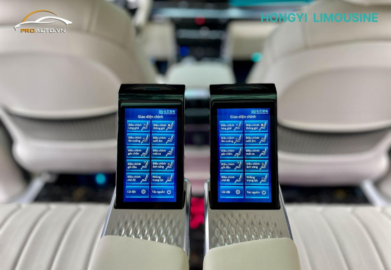 Độ ghế Limousine HongYi tích hợp cảm ứng điều khiển thông minh
